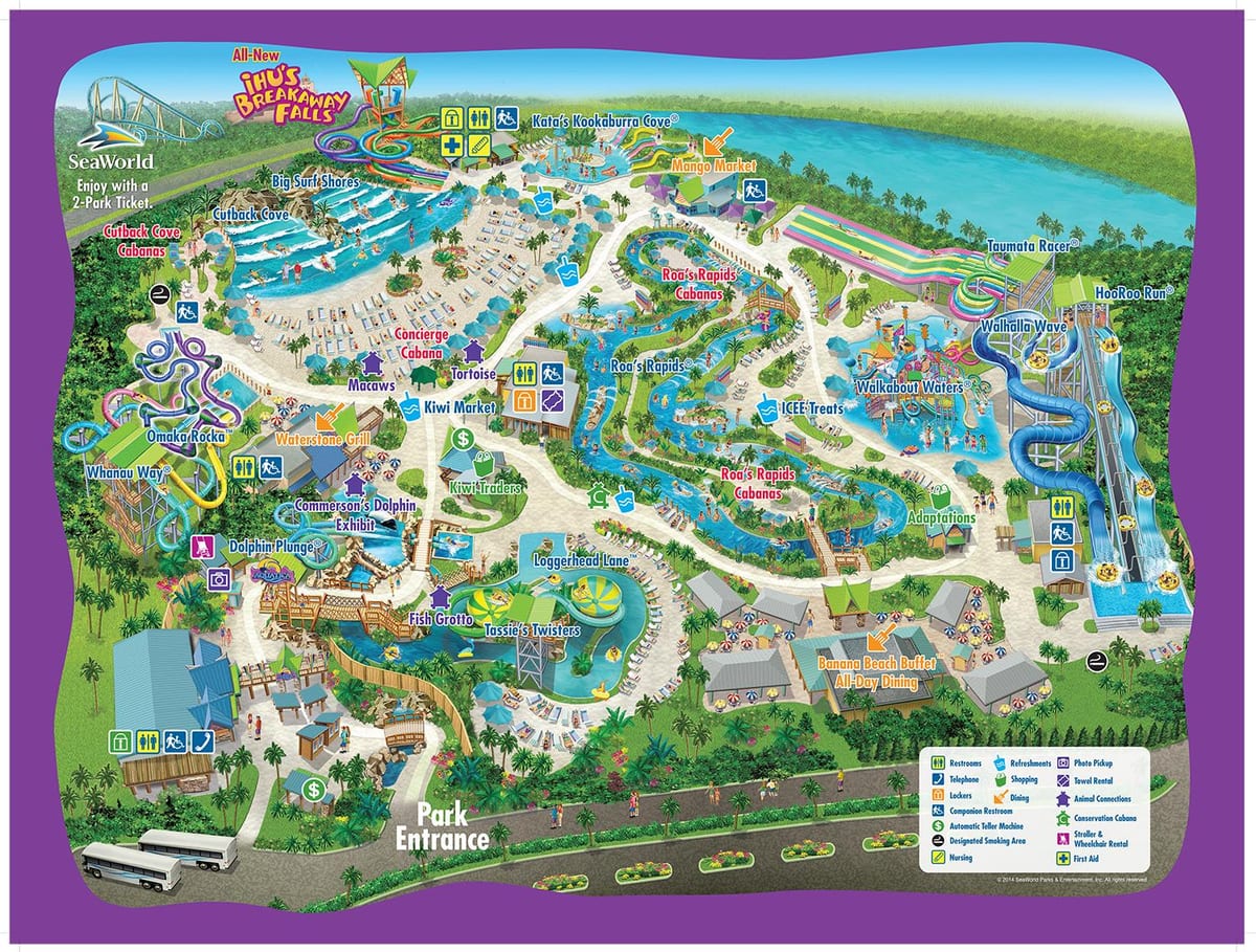 kaart Aquatica Orlando