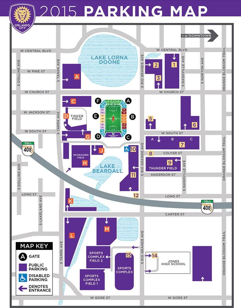 Citrus Bowl parkla kaart