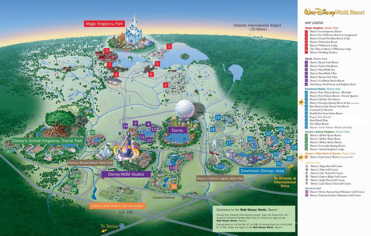 kaart Disney World