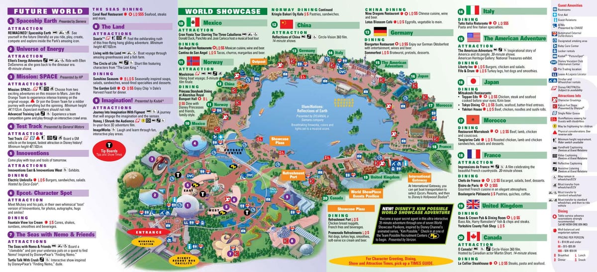 EPCOT Disney World map"