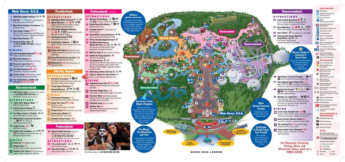 Disney World map " Magic Kingdom