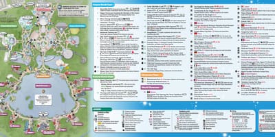 Kaart EPCOT Disney World