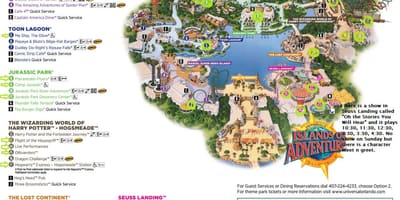 Universal Studios Saared Adventure map