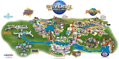 Kaart Universal Orlando
